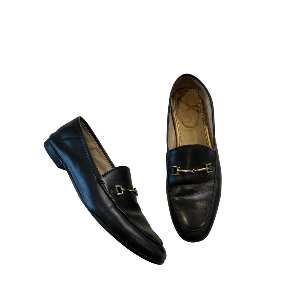 Sam Edelman Black Loraine Bit Leather Loafers, 9.5